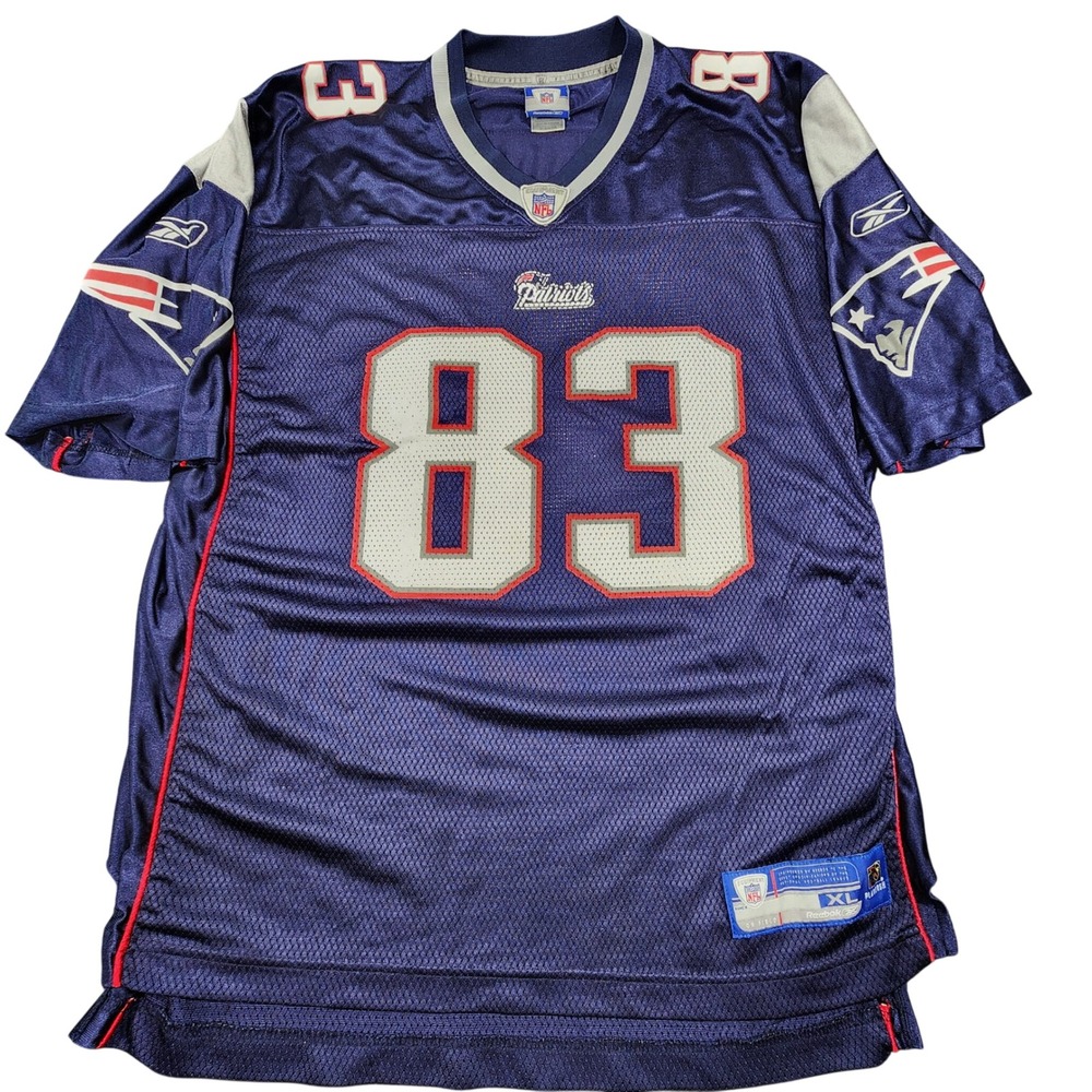 Reebok DEION BRANCH No. 83 NEW ENGLAND PATRIOTS On Field (XL) Football Jersey